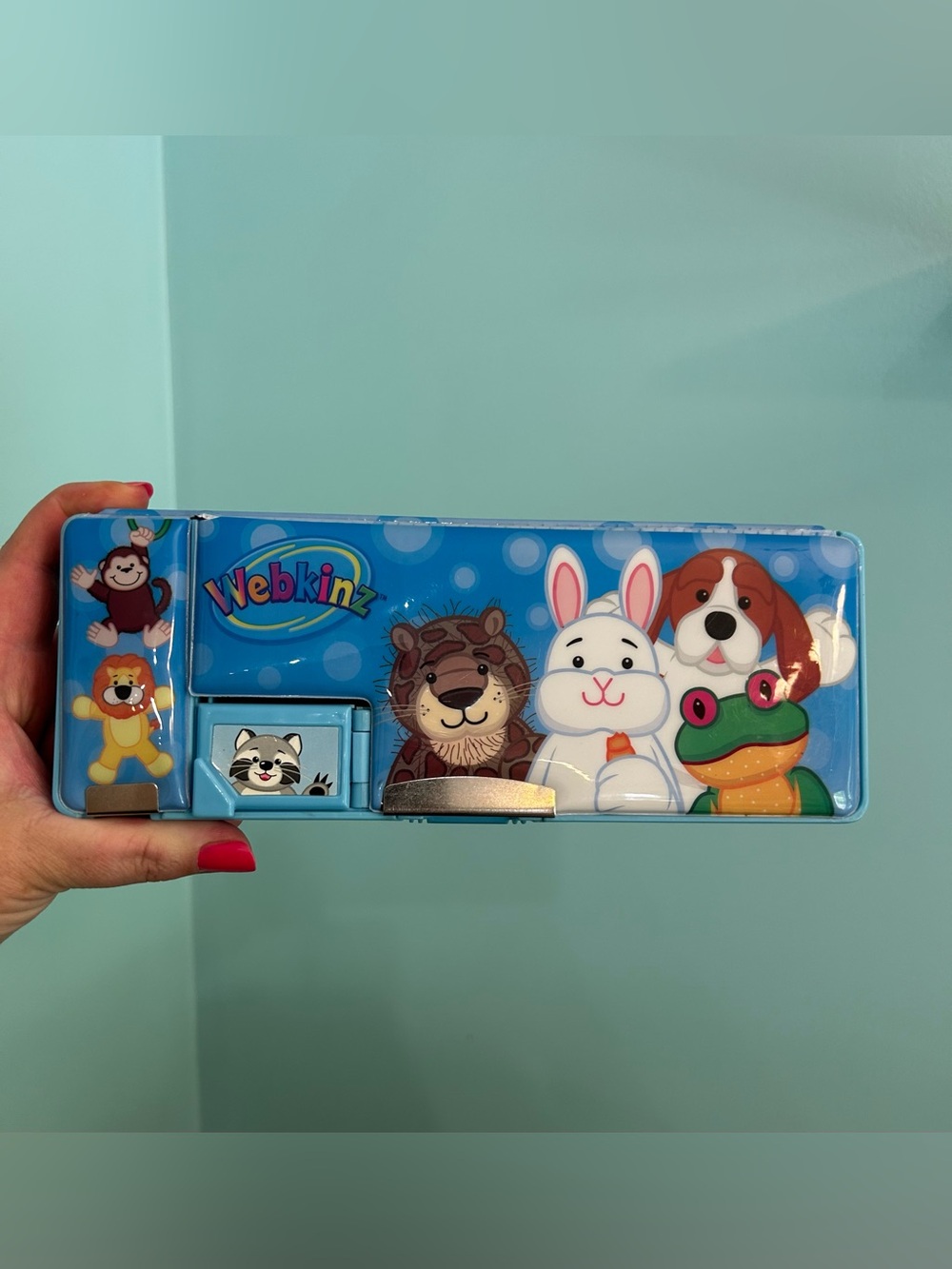 Ganz Webkinz Pencil Case with Built in Storage and Pencil Sharpener RARE